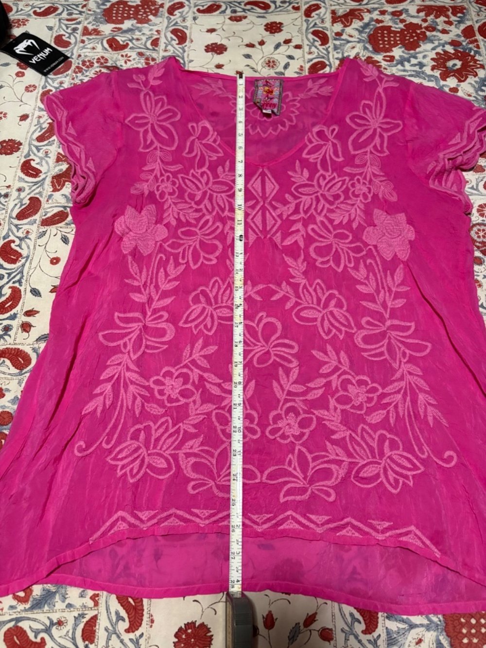 Johnny Was pink beautiful shirt Large - Picture 5 of 5